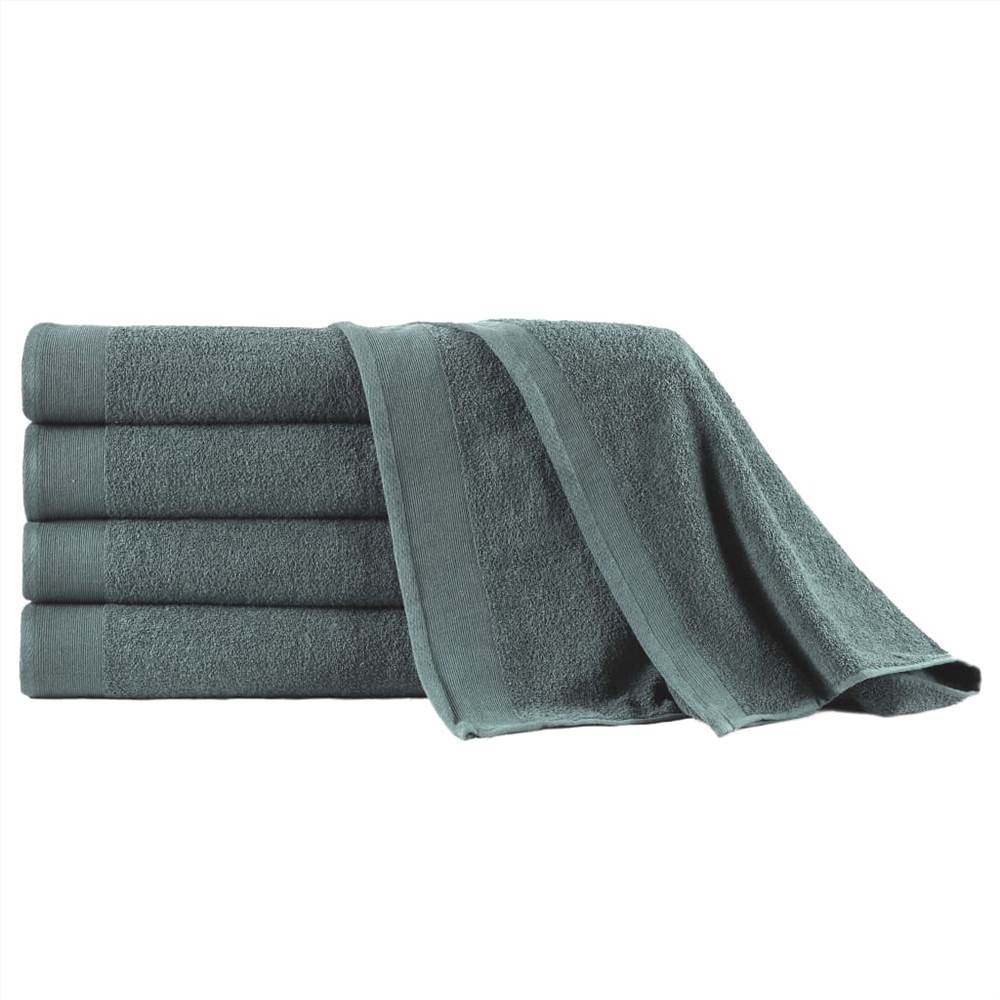 Sauna Towels 5 pcs Cotton 450 gsm 80x200 cm Green