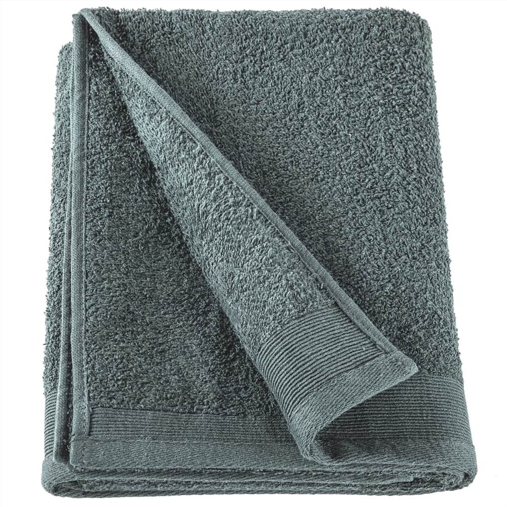 Sauna Towels 5 pcs Cotton 450 gsm 80x200 cm Green