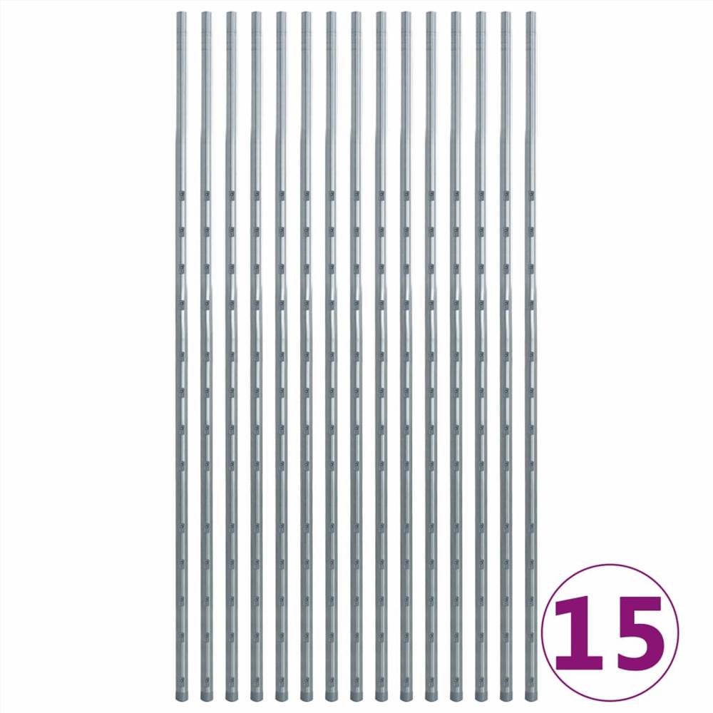 Step-In Fence with Posts Zinc-coated Iron 50 m 120/10/30