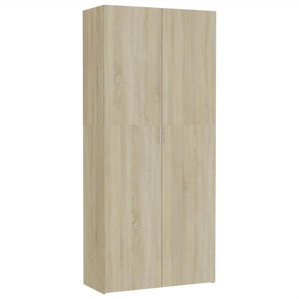 Storage Cabinet Sonoma Oak 80x35.5x180 cm Chipboard
