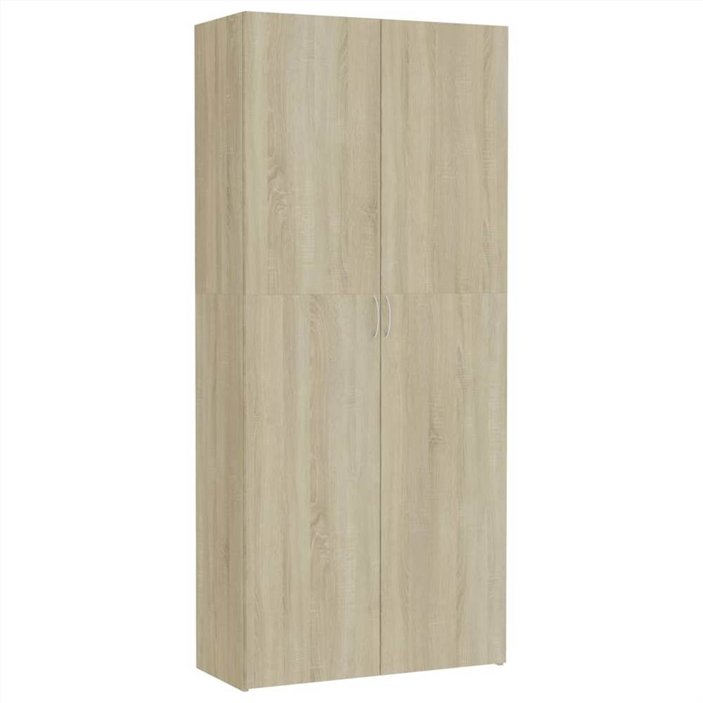 Storage Cabinet Sonoma Oak 80x35.5x180 cm Chipboard