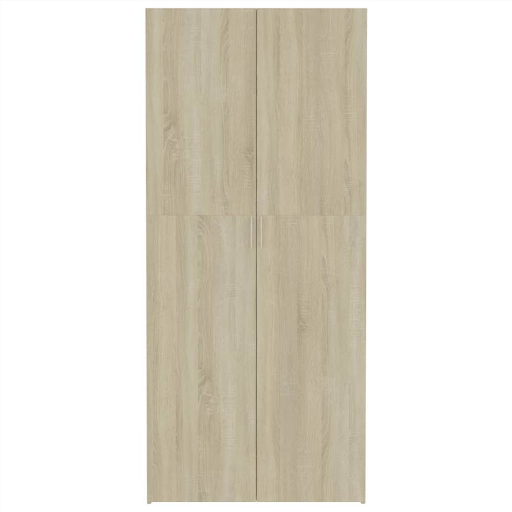 Storage Cabinet Sonoma Oak 80x35.5x180 cm Chipboard