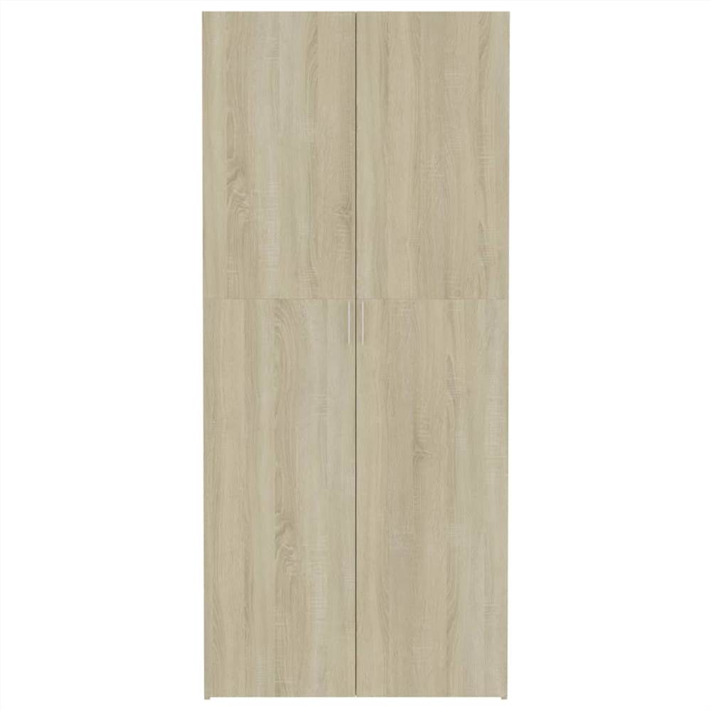 Storage Cabinet Sonoma Oak 80x35.5x180 cm Chipboard