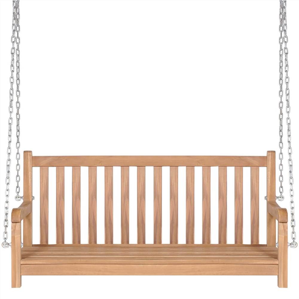 Swing Bench Solid Teak 120x60x57.5 cm Brown