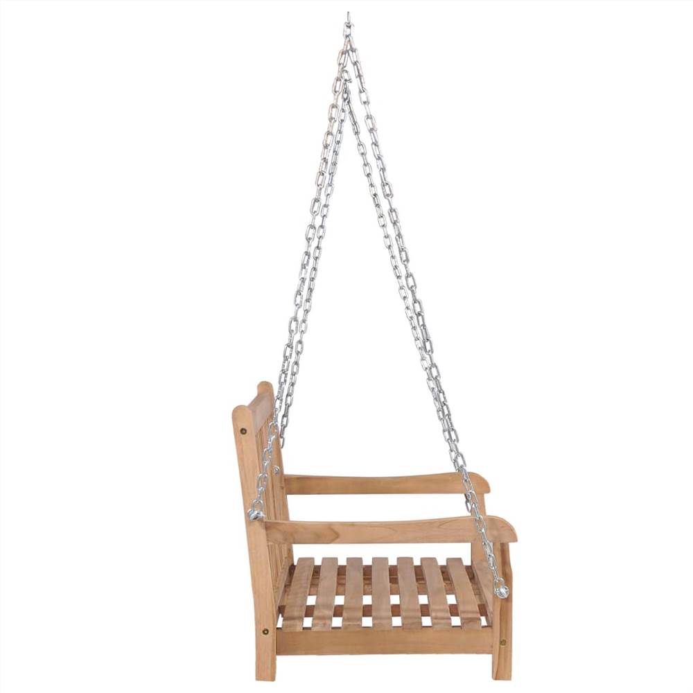 Swing Bench Solid Teak 120x60x57.5 cm Brown