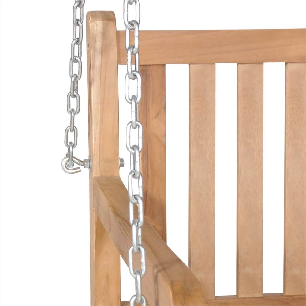 Swing Bench Solid Teak 120x60x57.5 cm Brown