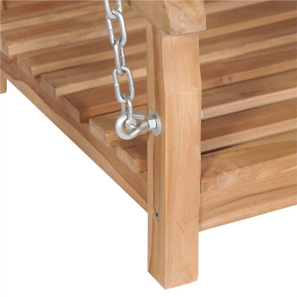 Swing Bench Solid Teak 120x60x57.5 cm Brown