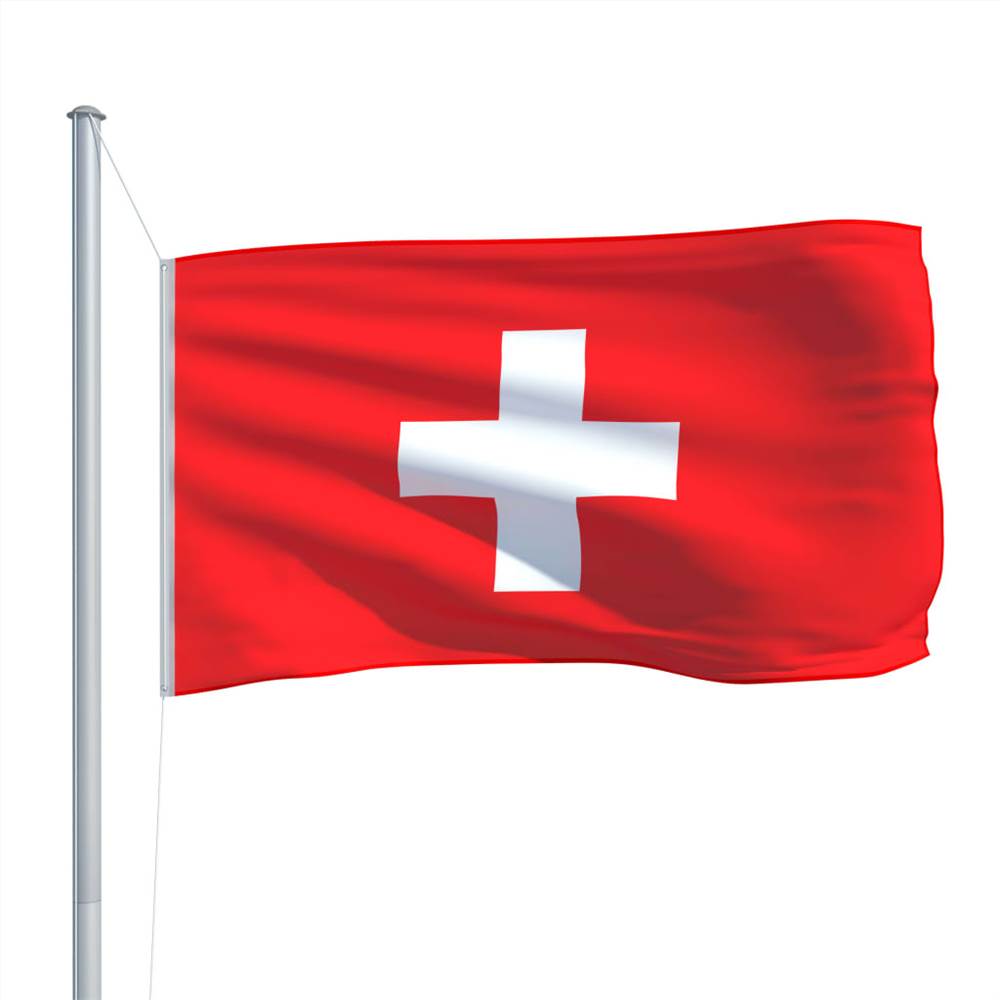 Switzerland Flag and Pole Aluminium 6,2 m