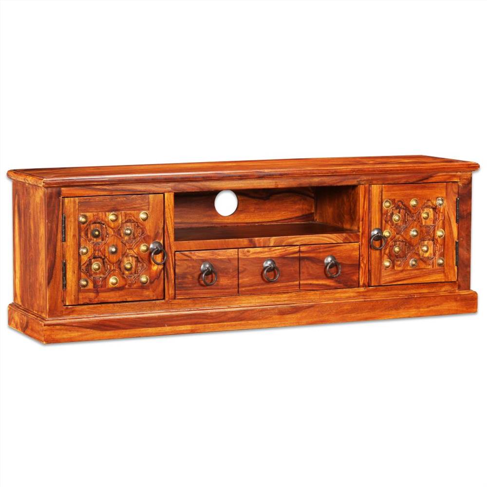 TV Stand Solid Sheesham Wood 120x30x40 cm
