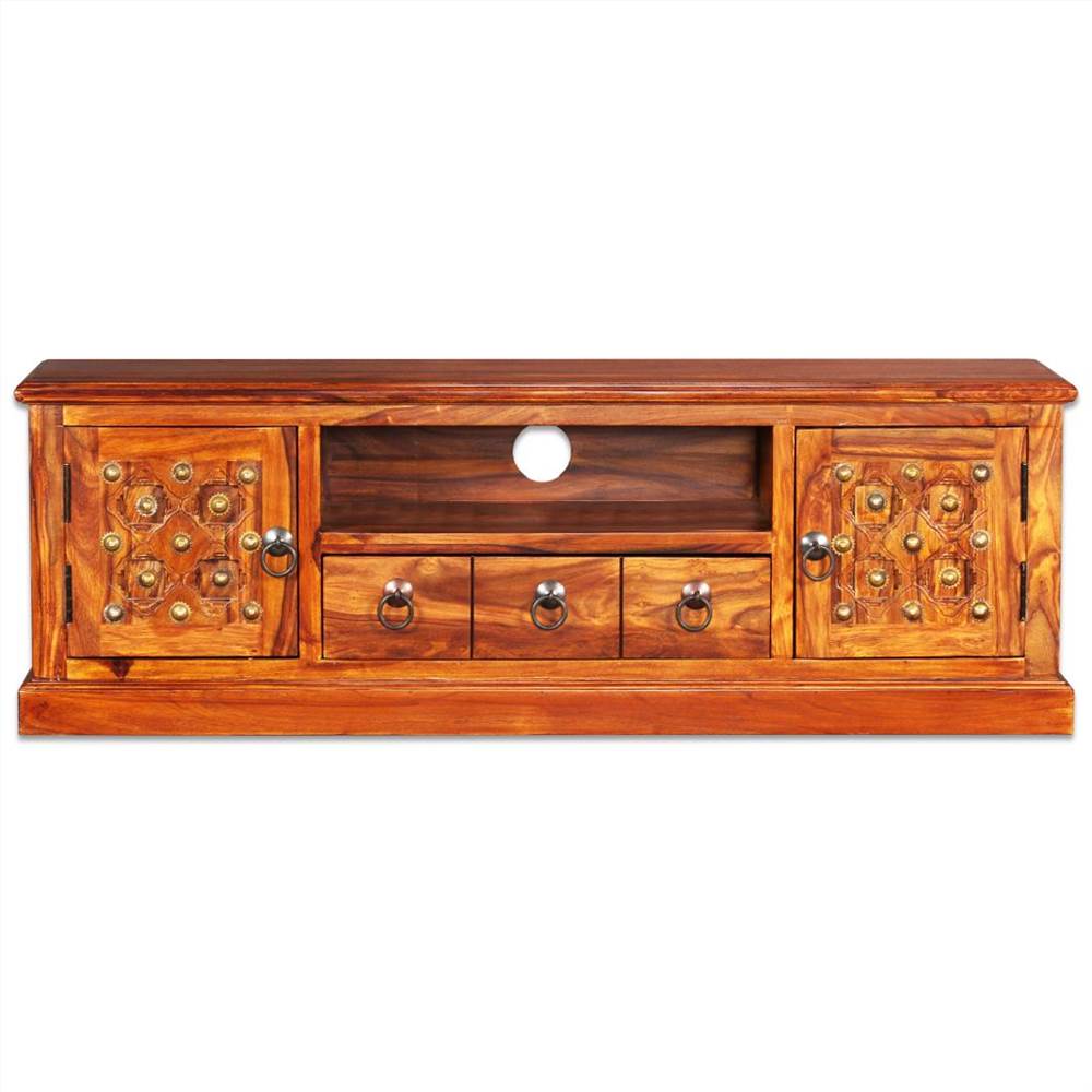 TV Stand Solid Sheesham Wood 120x30x40 cm