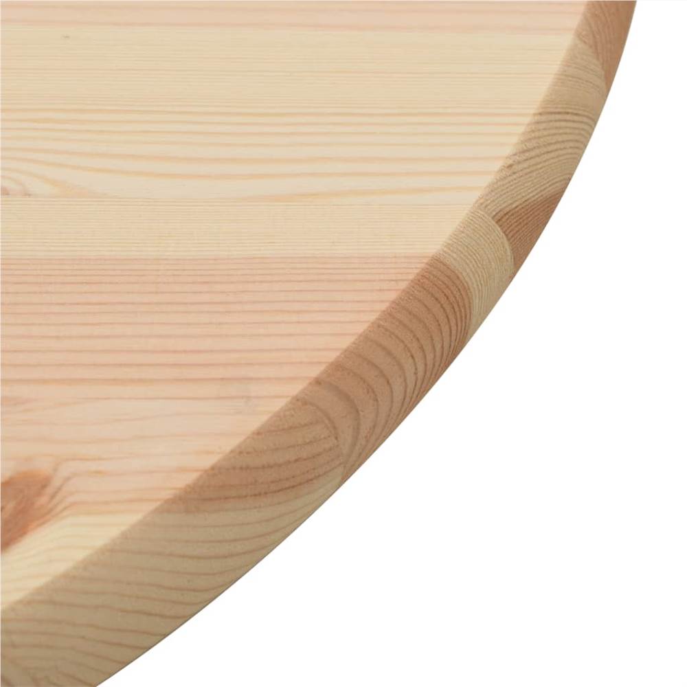 Table Tops Natural Pinewood 6 pcs Round 25 mm 60 cm