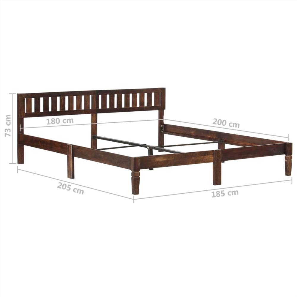 Bed Frame Solid Mango Wood 180 cm