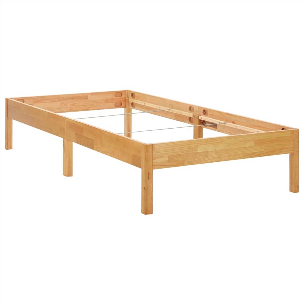 Bed Frame Solid Oak Wood 90x200 cm