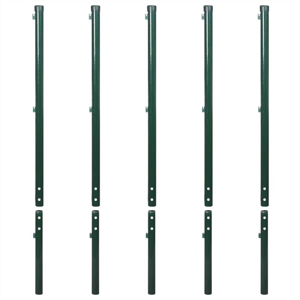 Chain Link Fence with Spike Anchors 1.97x15 m Green