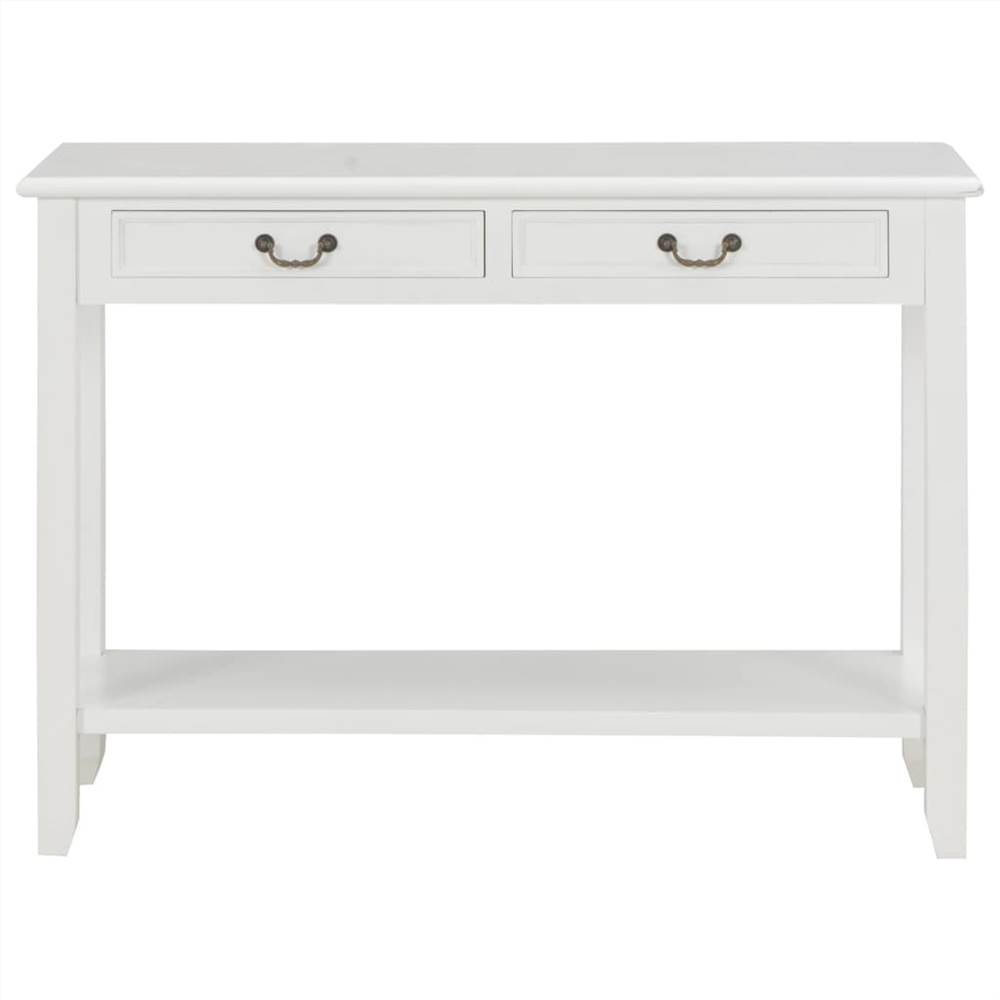 Console Table White 110x35x80 cm Wood