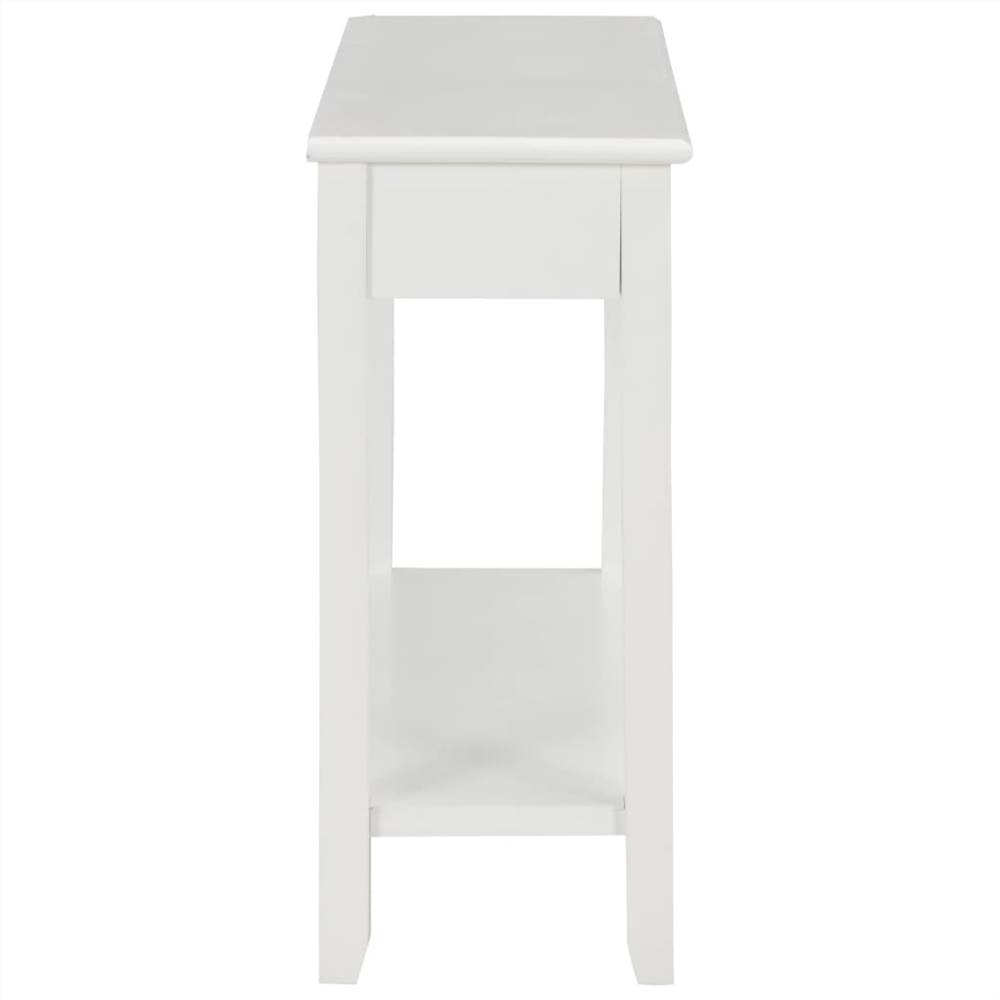 Console Table White 110x35x80 cm Wood