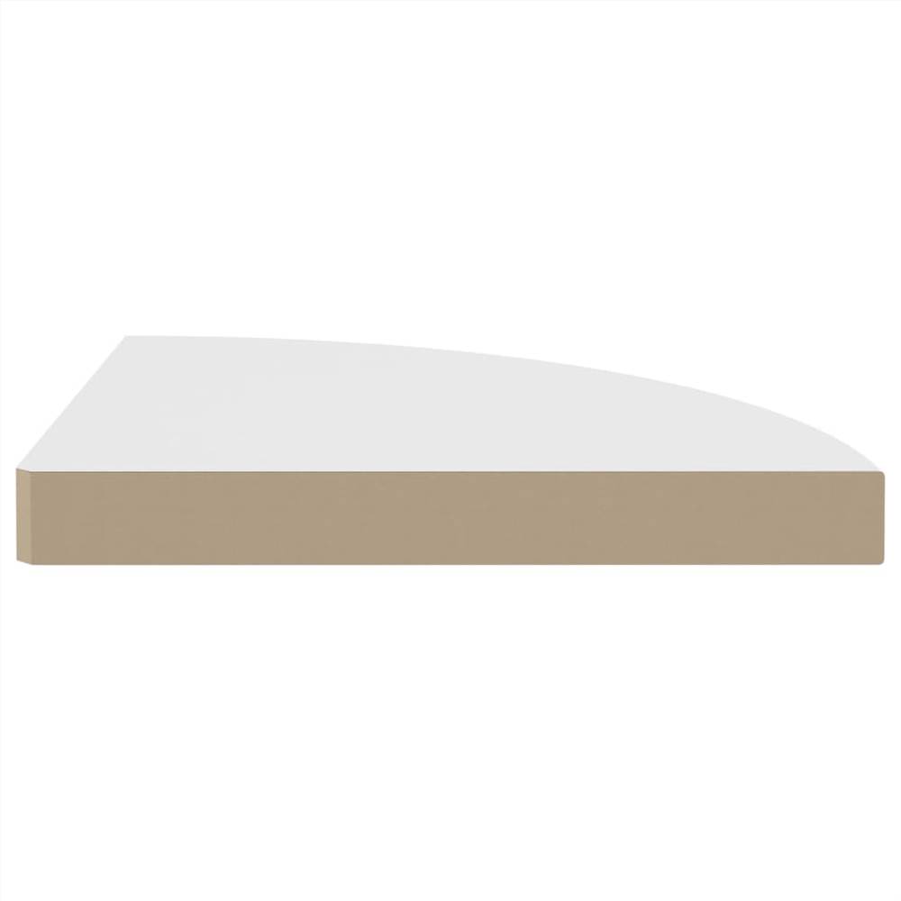 Floating Corner Shelves 4 pcs White 35x35x3.8 cm MDF