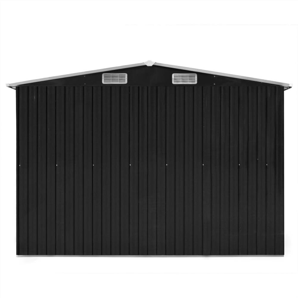Garden Shed 257x398x178 cm Metal Anthracite