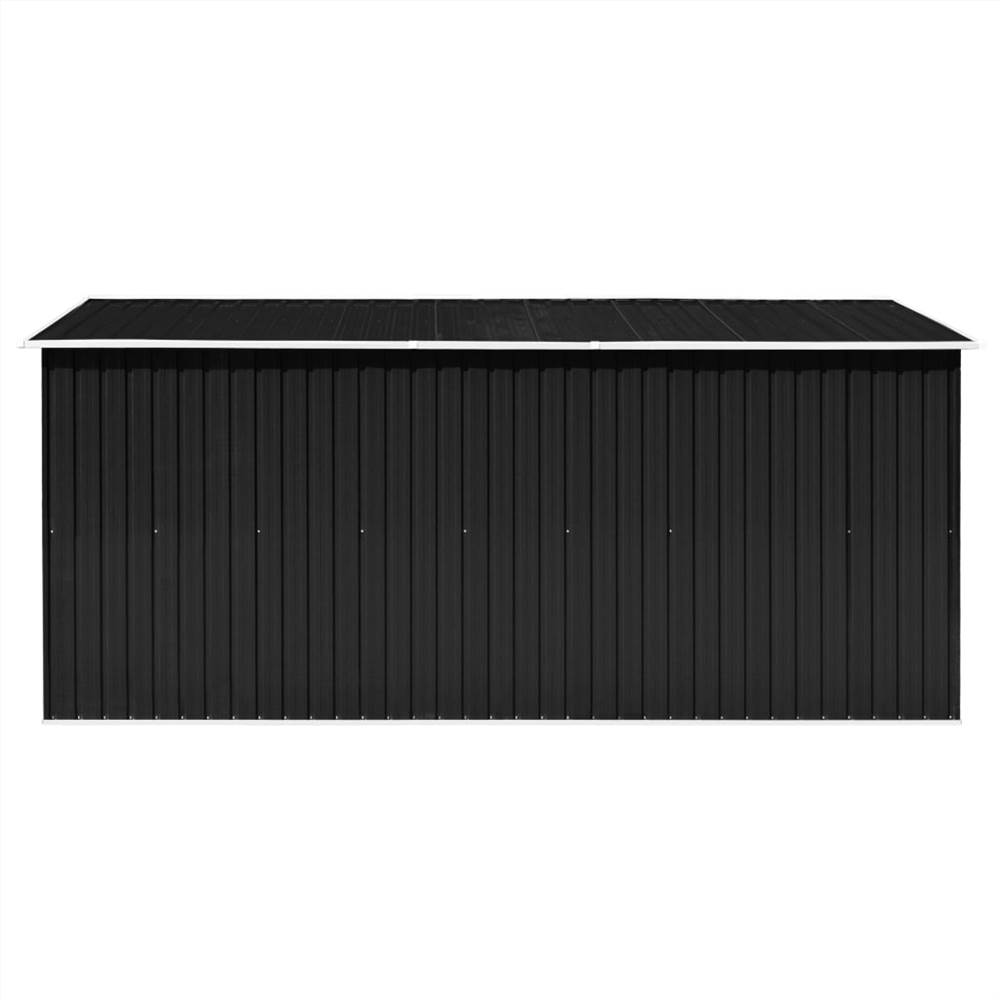 Garden Shed 257x398x178 cm Metal Anthracite