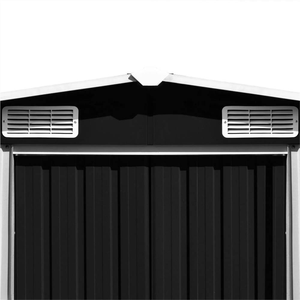 Garden Shed 257x398x178 cm Metal Anthracite