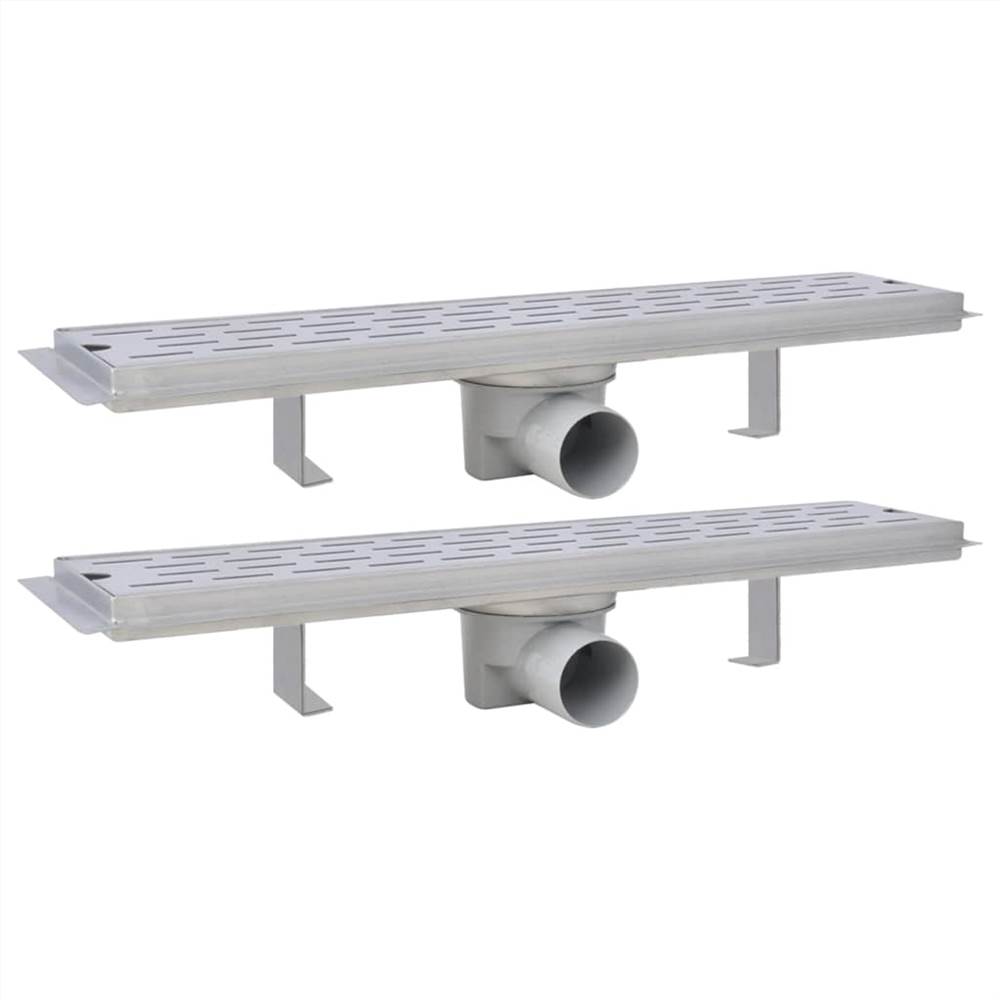 Linear Shower Drain 2 pcs Line 530x140 mm Stainless Steel