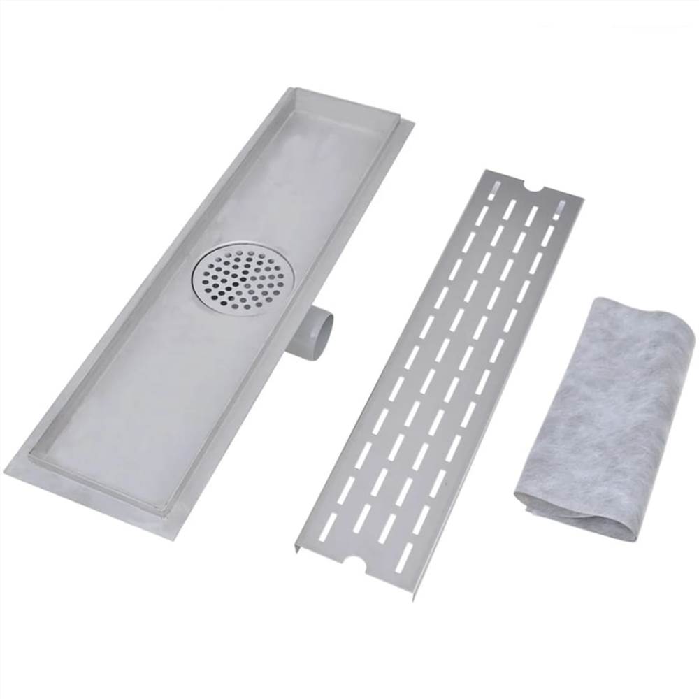 Linear Shower Drain 2 pcs Line 530x140 mm Stainless Steel
