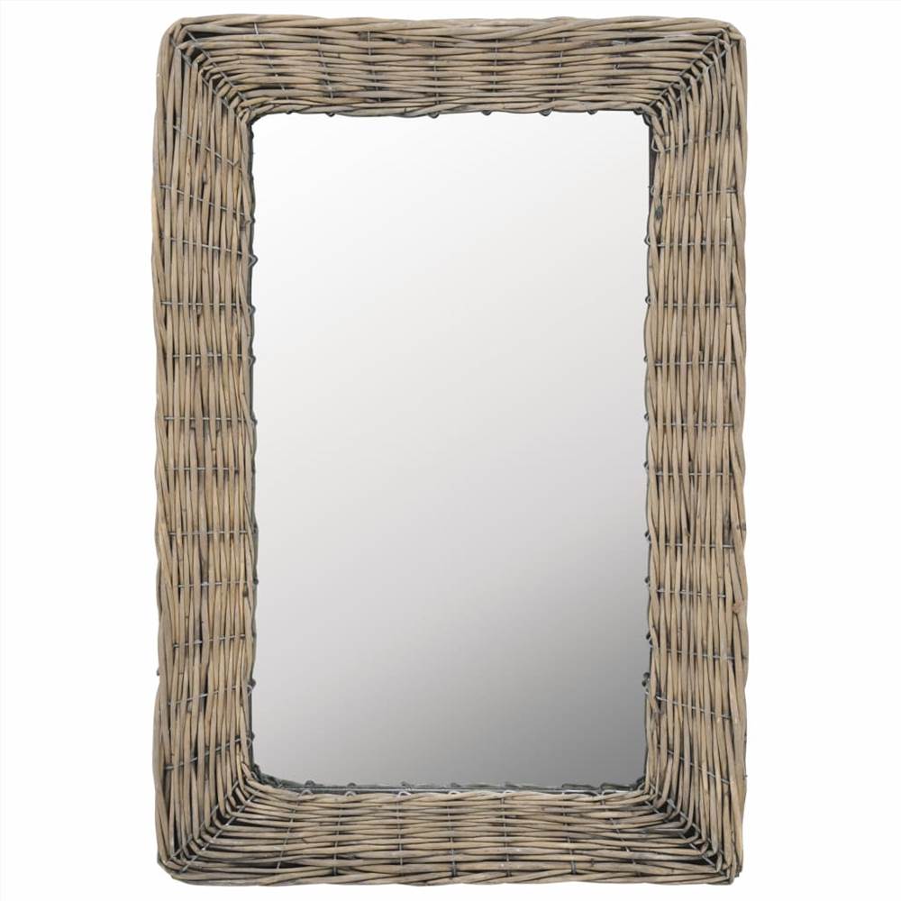 Mirror Wicker Brown 40x60 cm