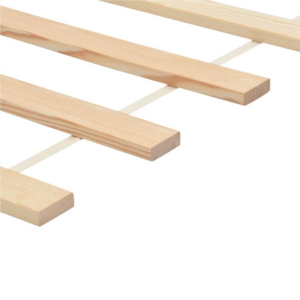 Roll-up Bed Base with 23 Slats 70x200 cm Solid Pinewood