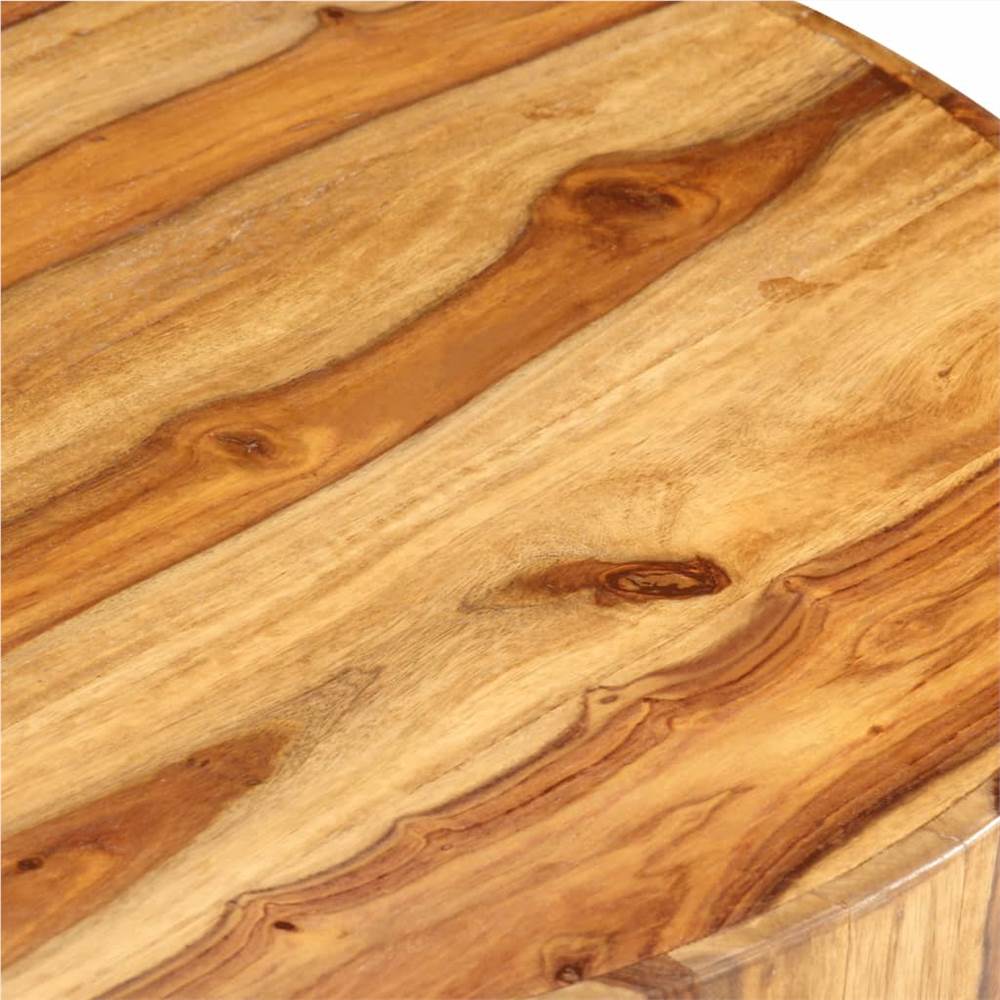 Round Coffee Table 65x30 cm Solid Sheesham Wood