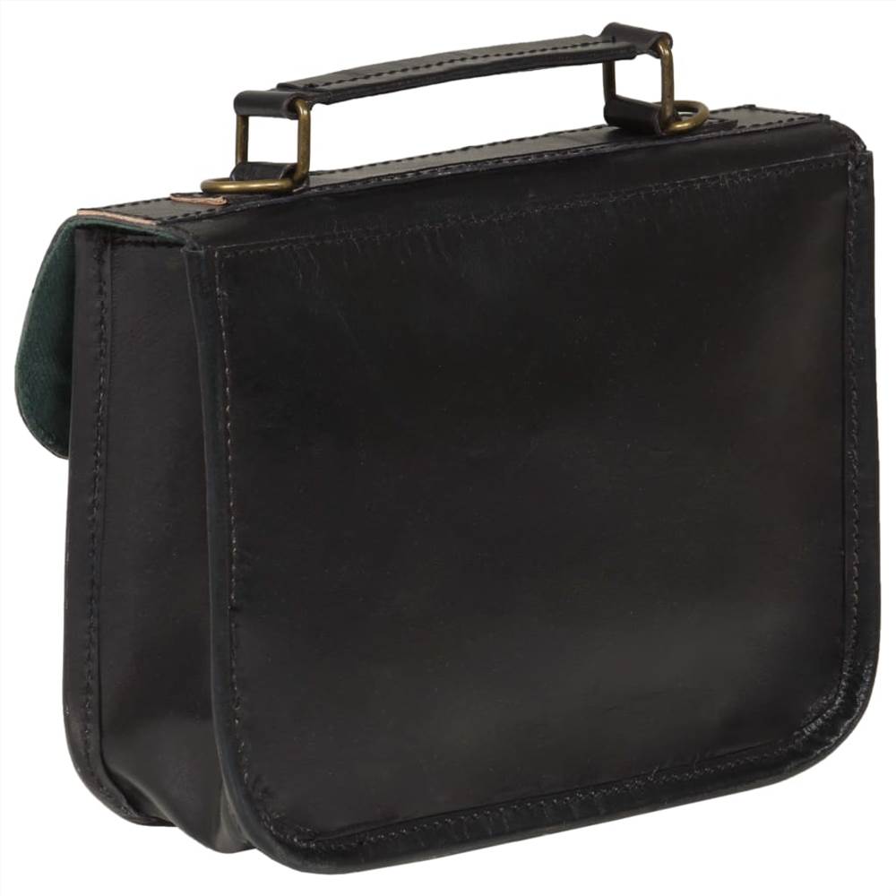 Satchel Bag Real Leather Black