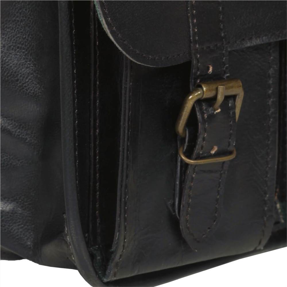 Satchel Bag Real Leather Black