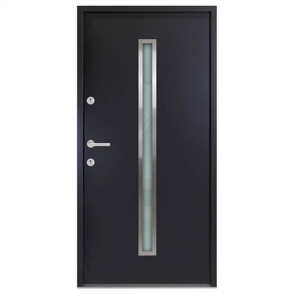 Aluminium Front Door Anthracite 100x200 cm