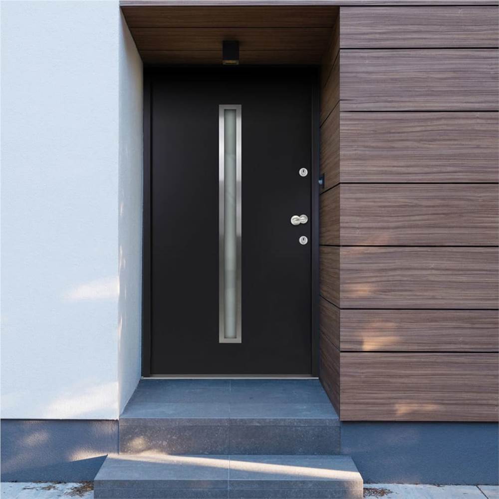 Aluminium Front Door Anthracite 100x200 cm
