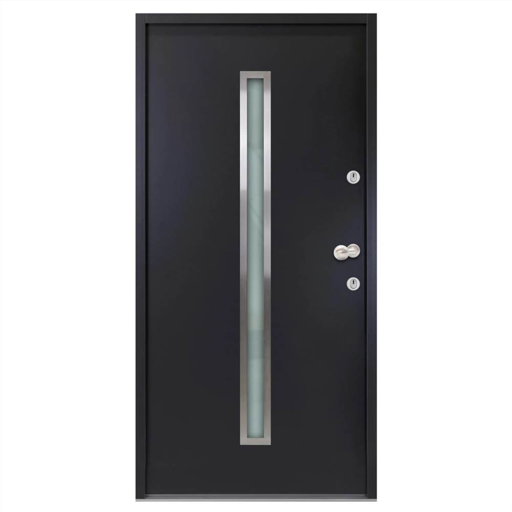 Aluminium Front Door Anthracite 100x200 cm