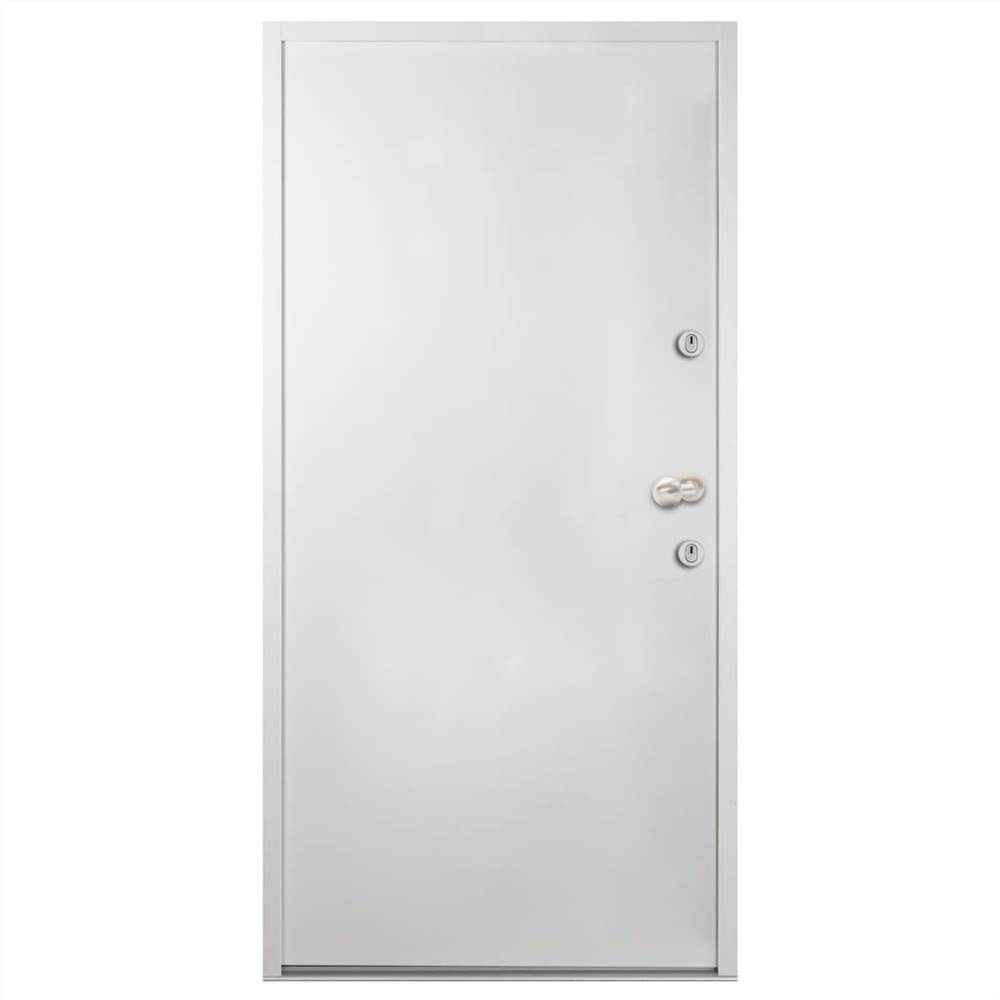 Aluminium Front Door White 110x207.5 cm