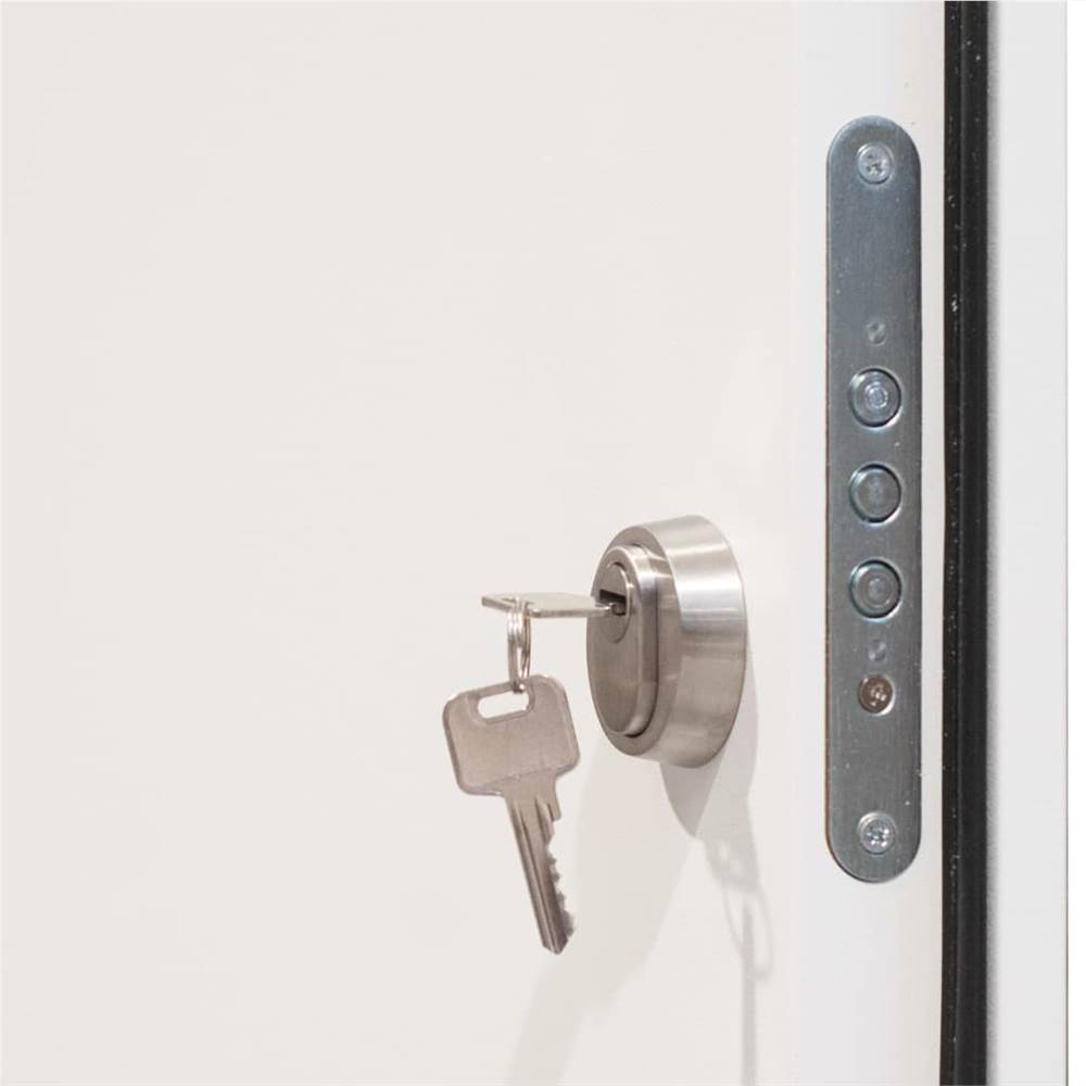 Aluminium Front Door White 110x207.5 cm