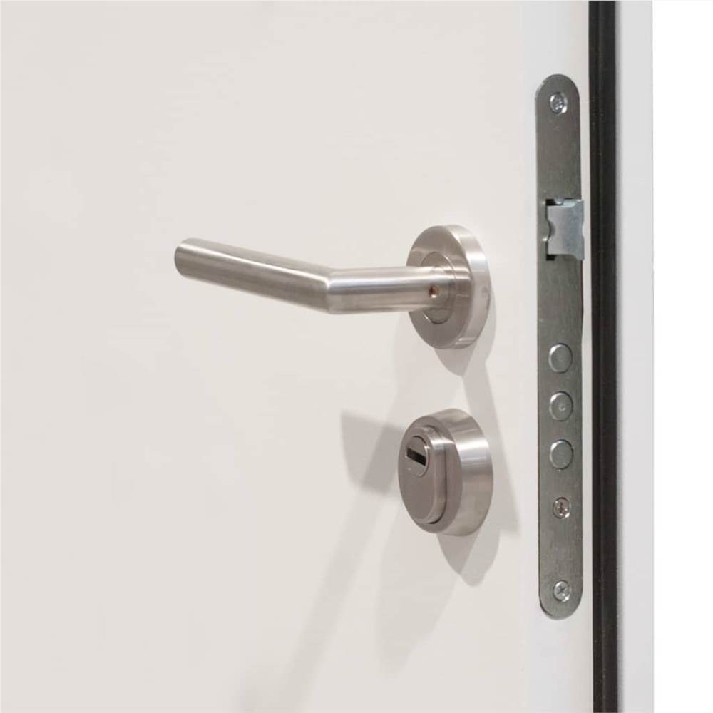 Aluminium Front Door White 110x207.5 cm