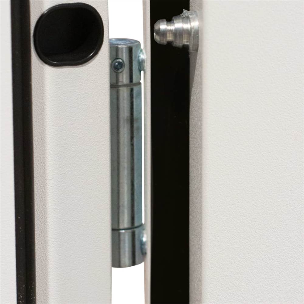 Aluminium Front Door White 90x200 cm