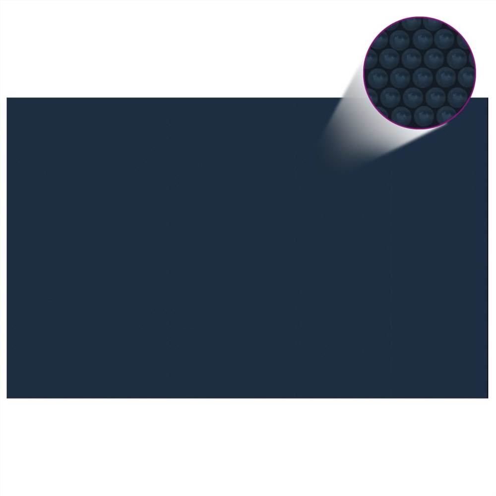 Floating PE Solar Pool Film 800x500 cm Black and Blue