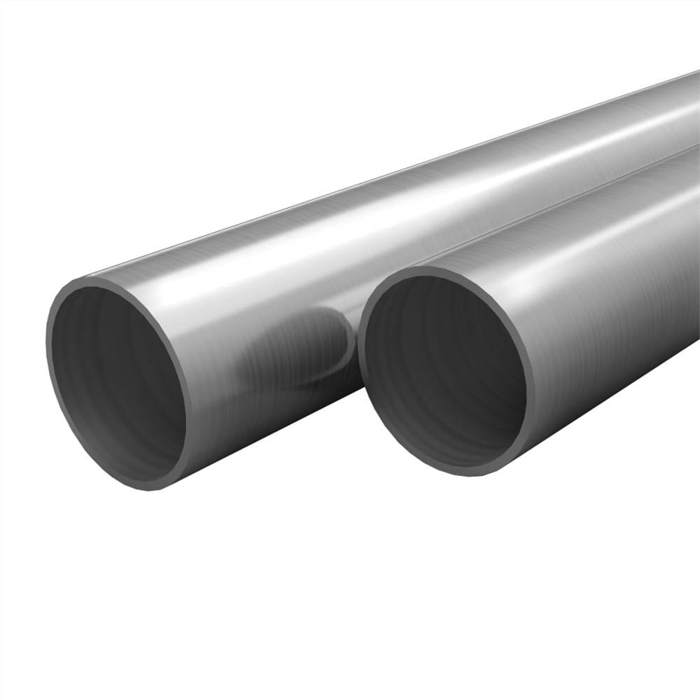 

2 pcs Stainless Steel Tubes Round V2A 2m 21x1.9mm