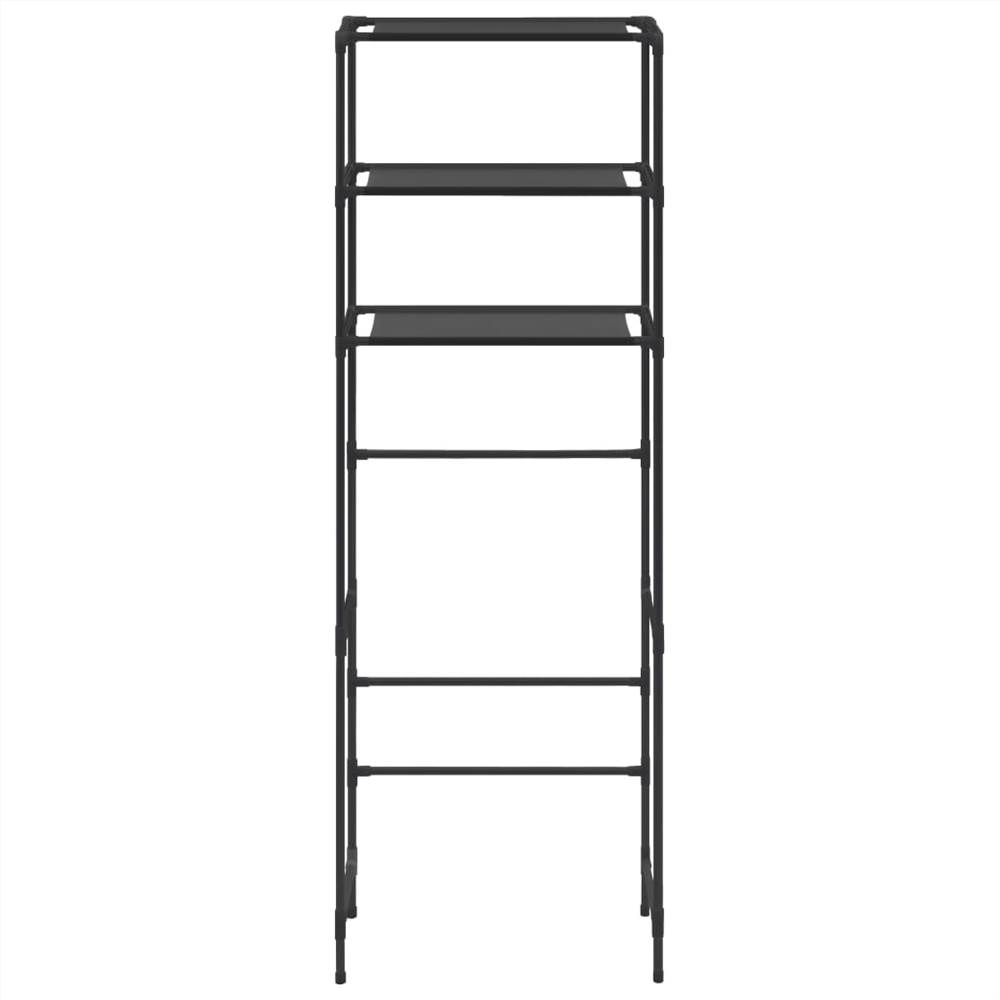 3-Tier Storage Rack over Toilet Black 53x28x169 cm