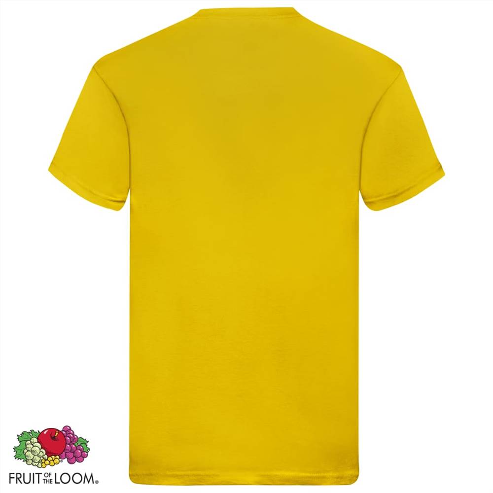 Fruit of the Loom Original T-shirts 5 pcs Yellow L Cotton