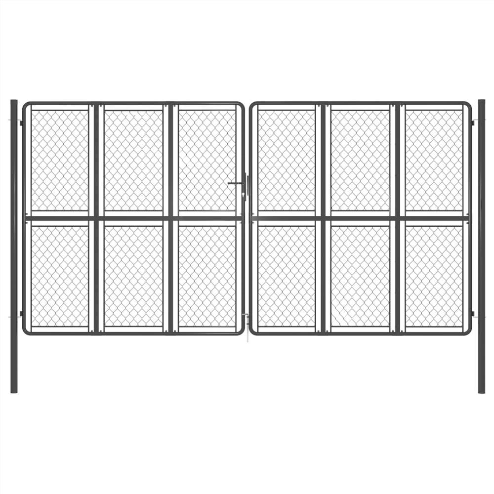 Garden Gate Steel 400x175 cm Anthracite