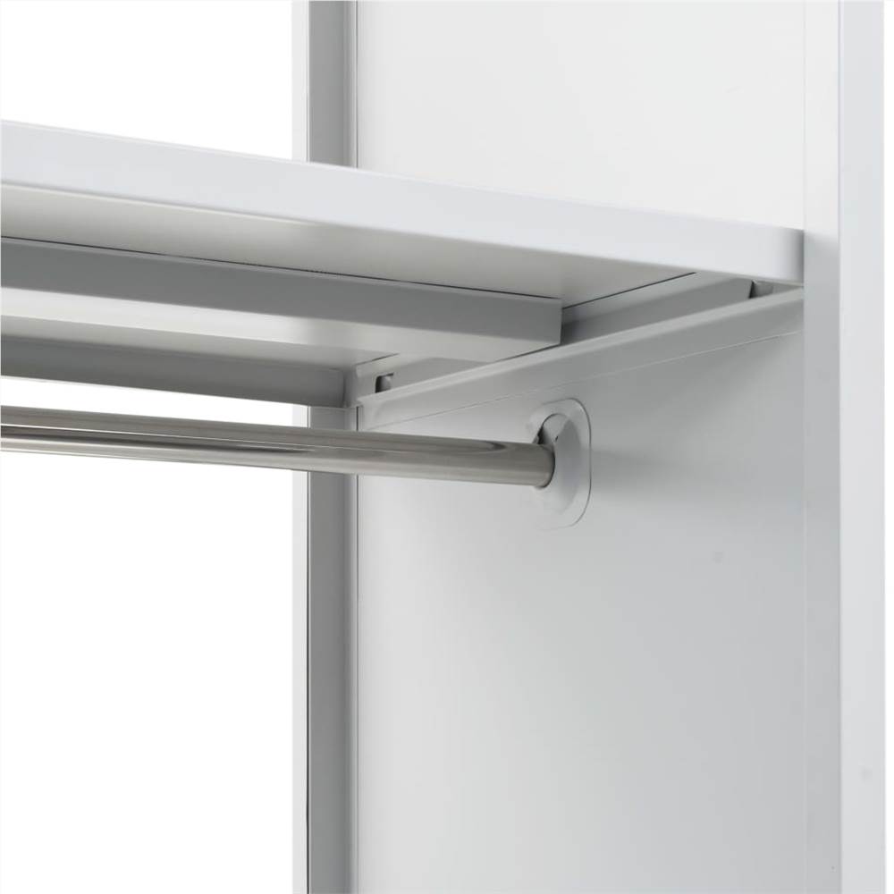 Locker Cabinet with Coat Rack Blue and Grey 110x45x180 cm Metal