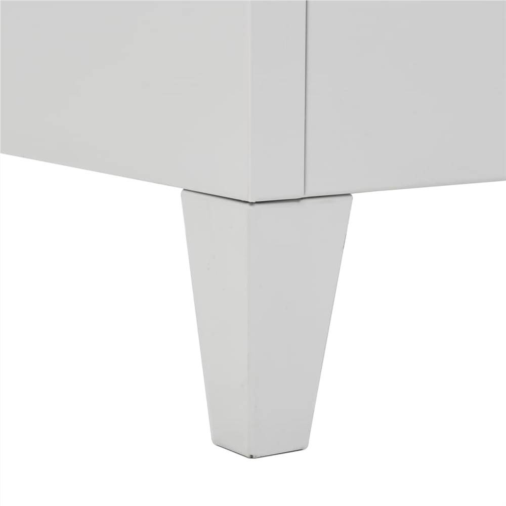 Locker Cabinet with Coat Rack Blue and Grey 110x45x180 cm Metal