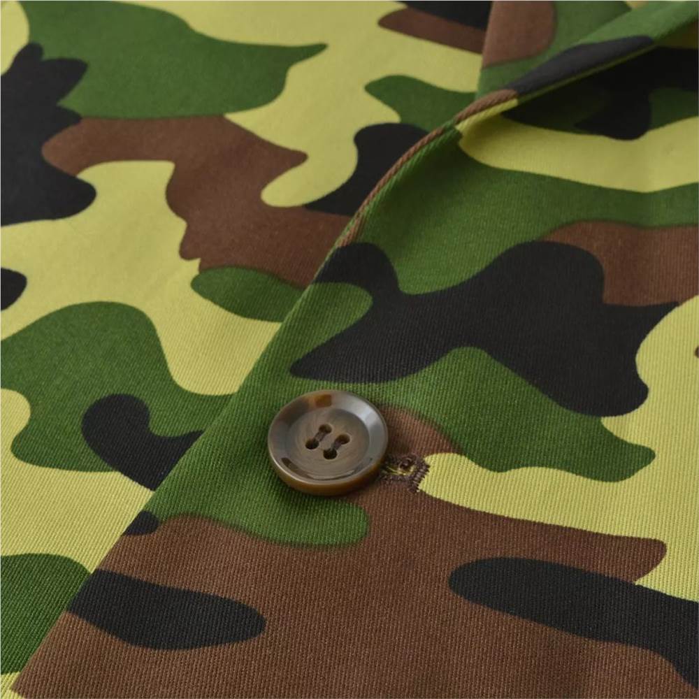 Mens Two Piece Suit with Tie Camouflage Print Size 50