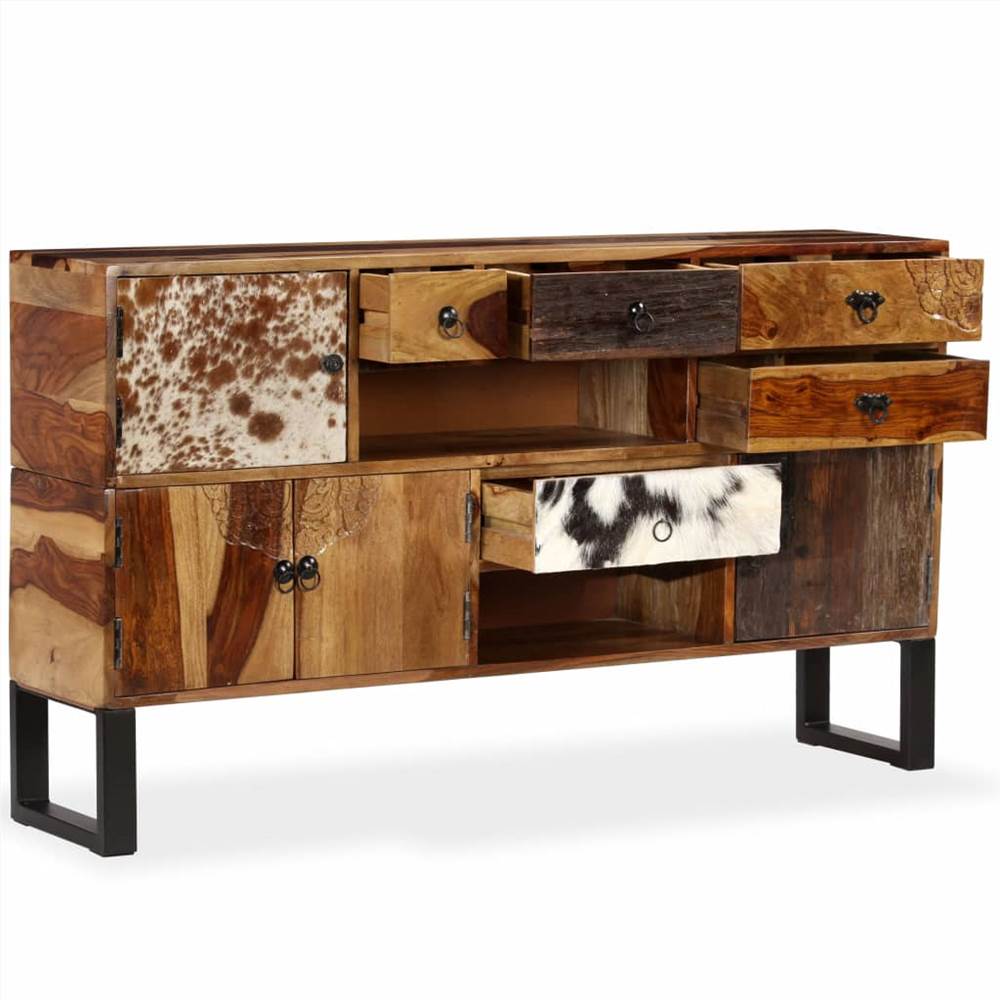 Sideboard Solid Sheesham Wood 140x30x80 cm