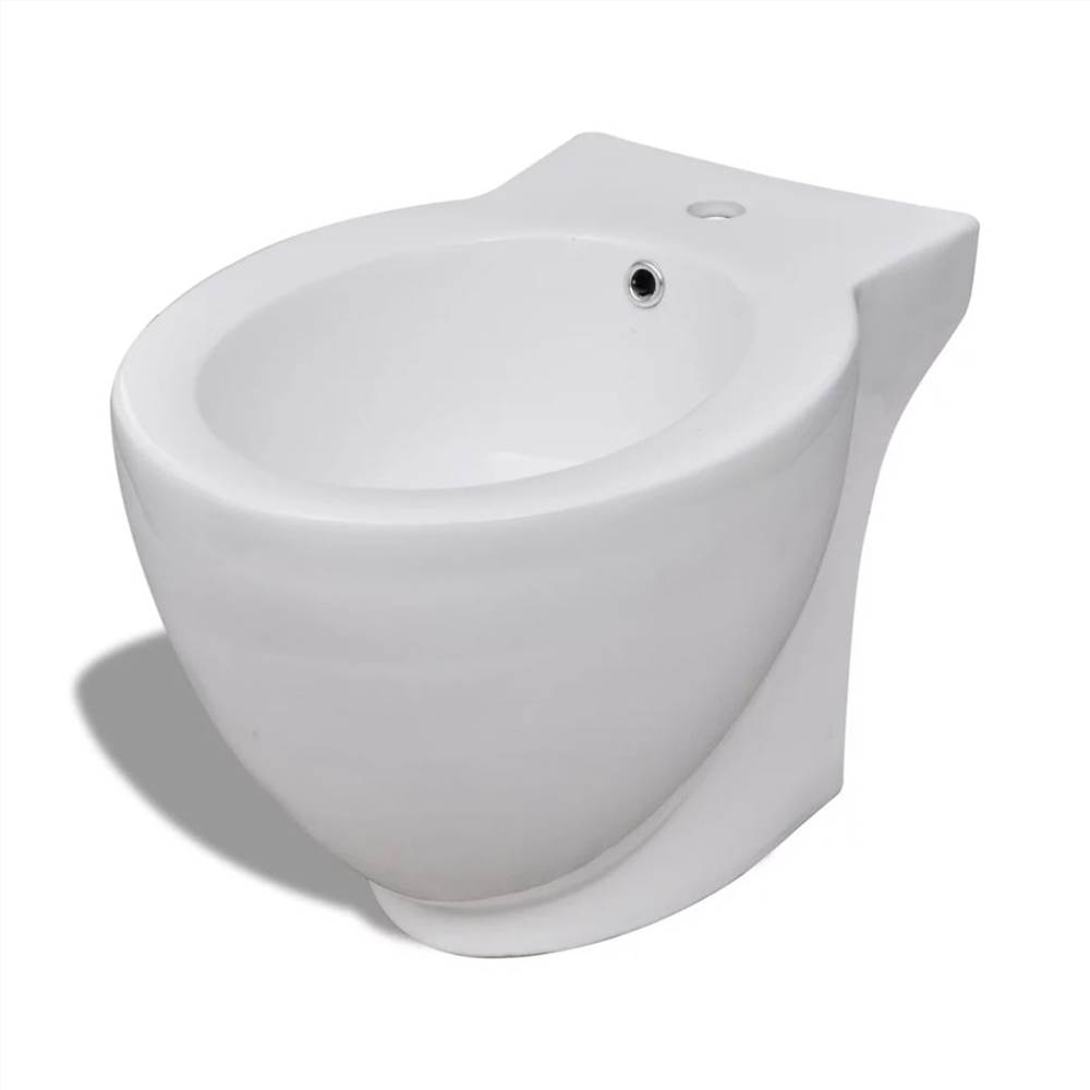 White Ceramic Toilet & Bidet Set