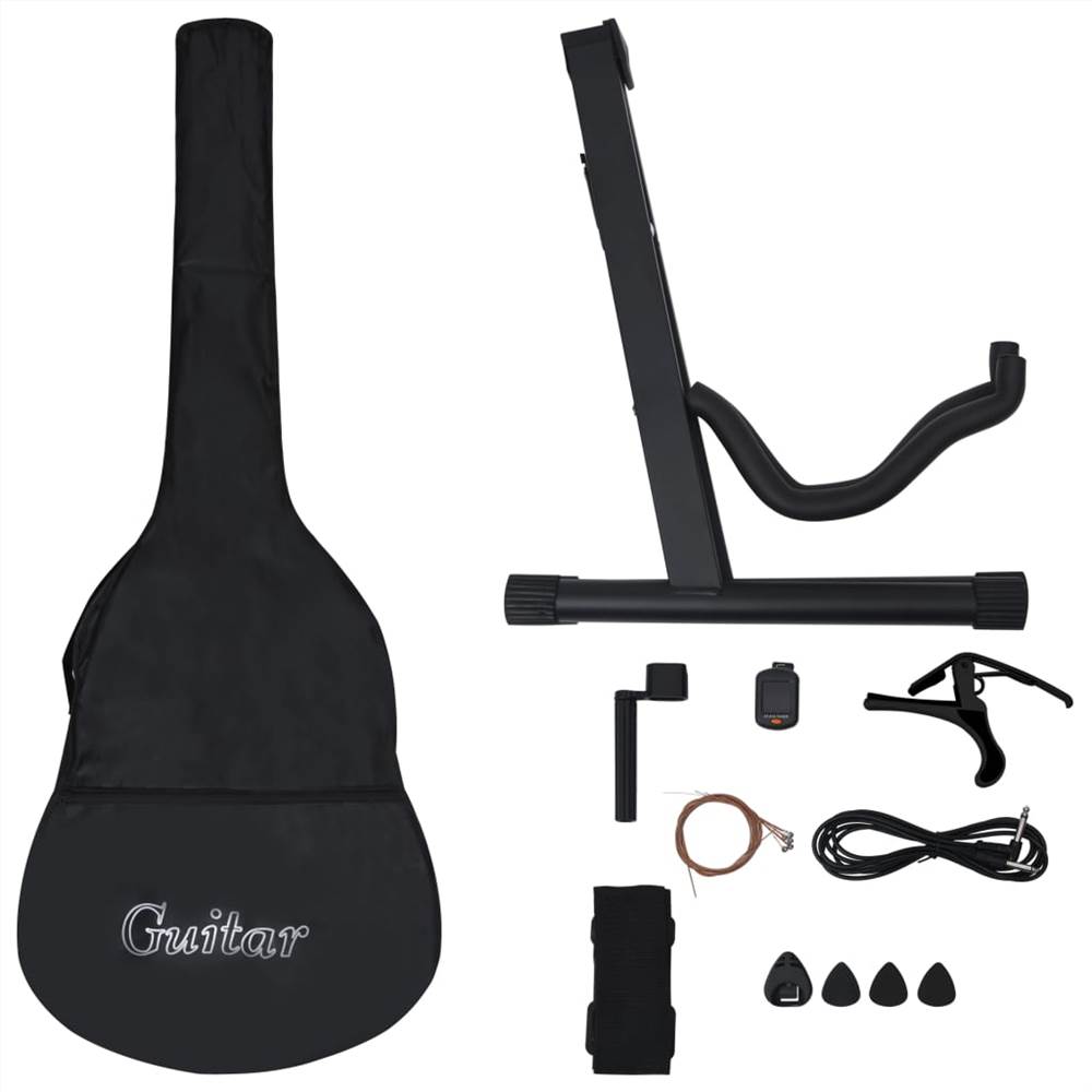 12 Piece Western Guitar Set with Equalizer and 6 Strings Blue