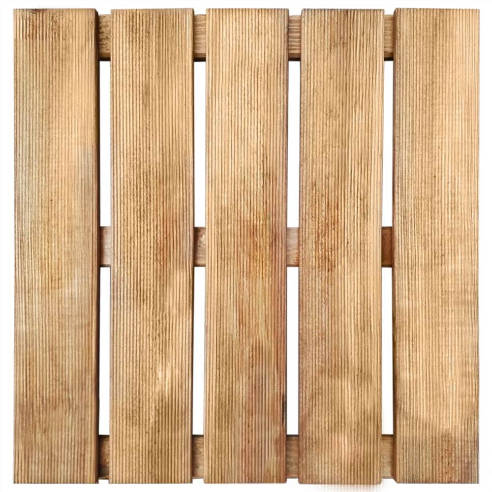18 pcs Decking Tiles 50x50 cm Wood Brown